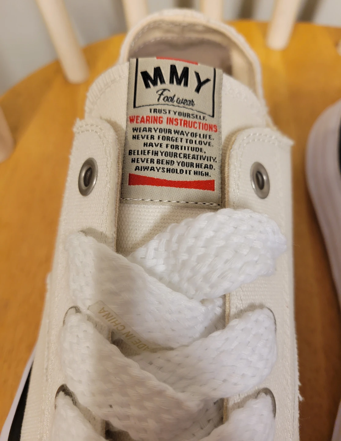 Maison MIHARA YASUHIRO PETERSON Canvas WHITE Men's Sz  43 / 10 - photo 4