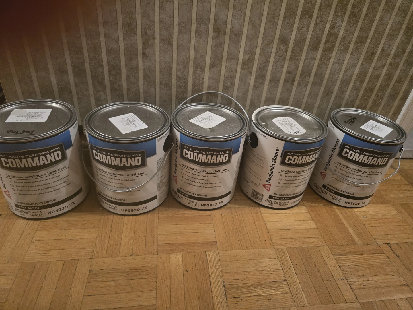 5 Cans Benjamin Moore Command Paint