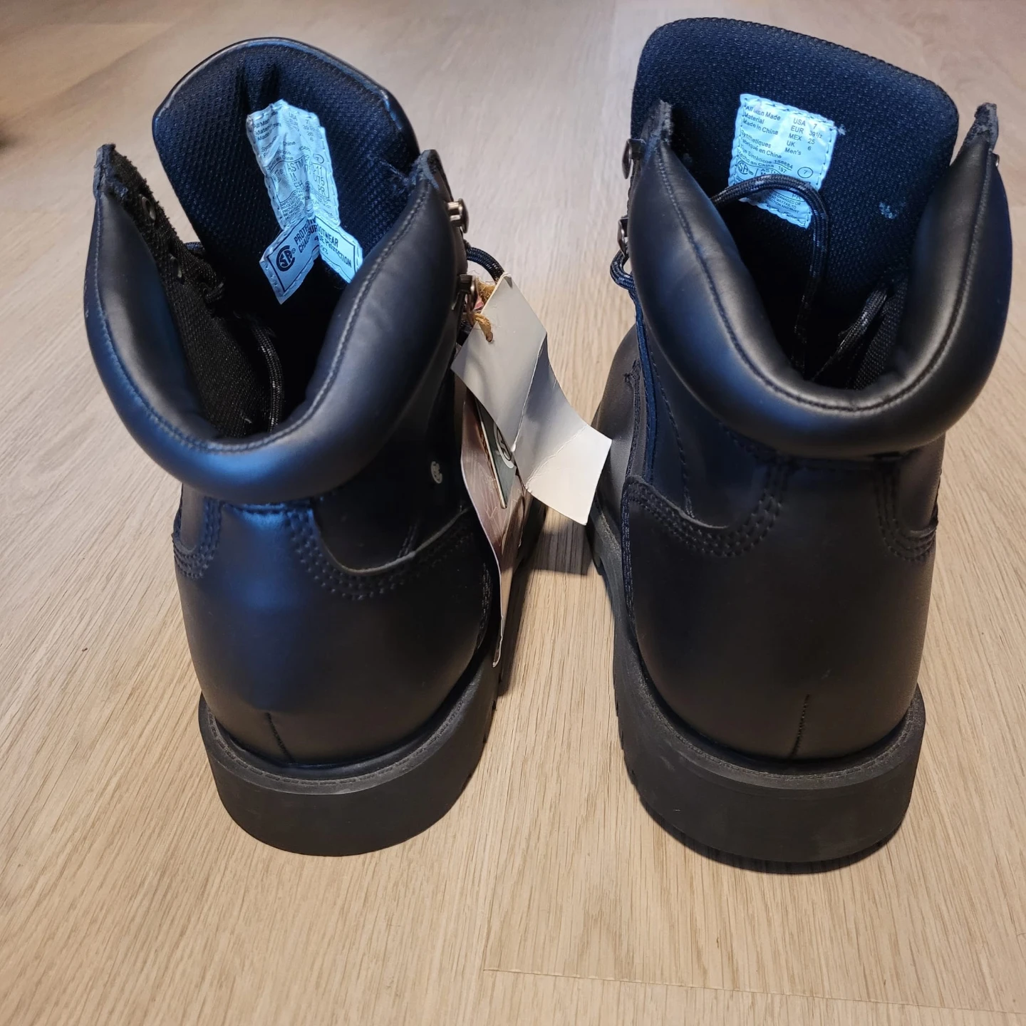 Size 7- Dexter Men's Steel Toe Work Boots Black - photo 4