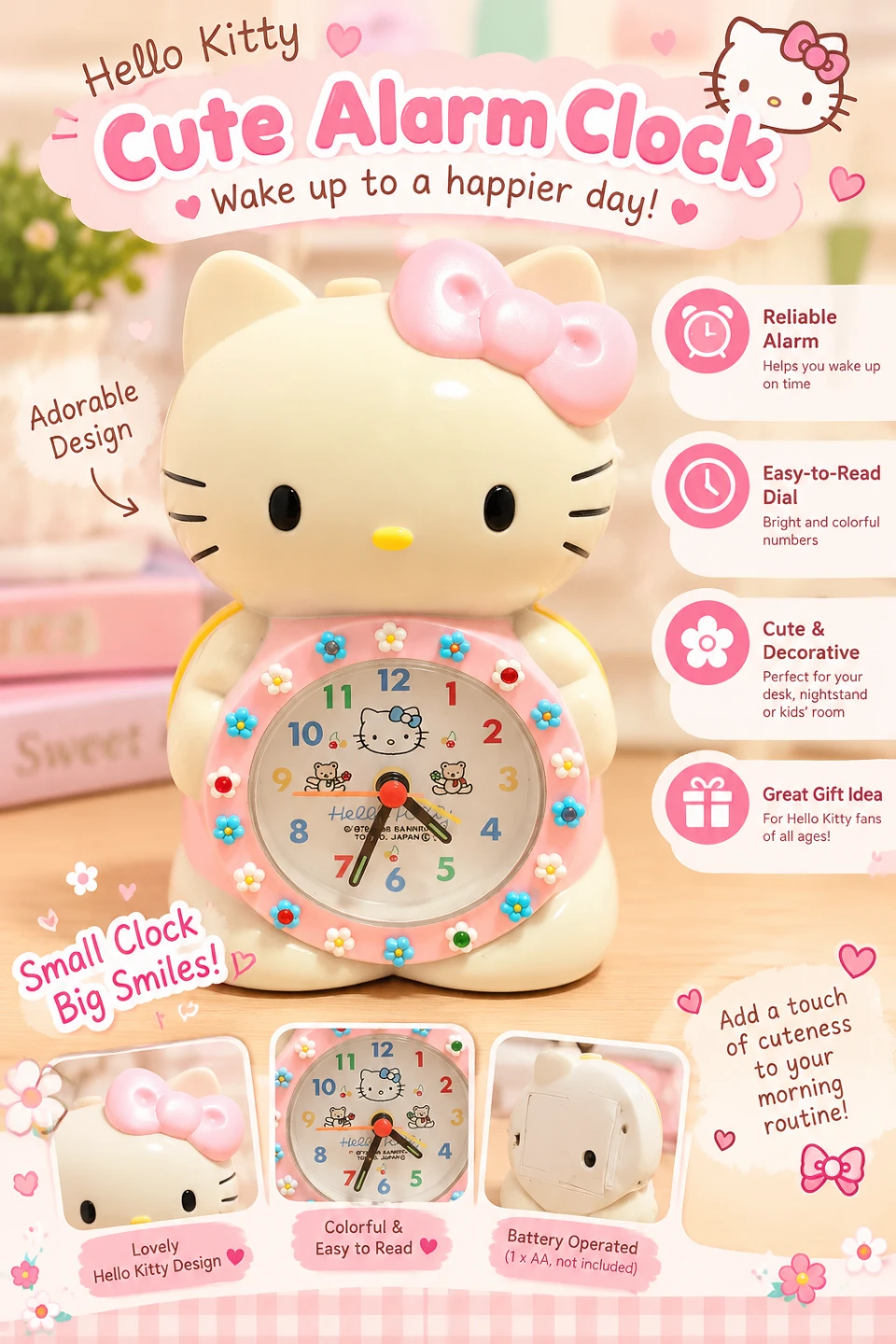 ⏰️Hello Kitty Alarm Clock⏰️