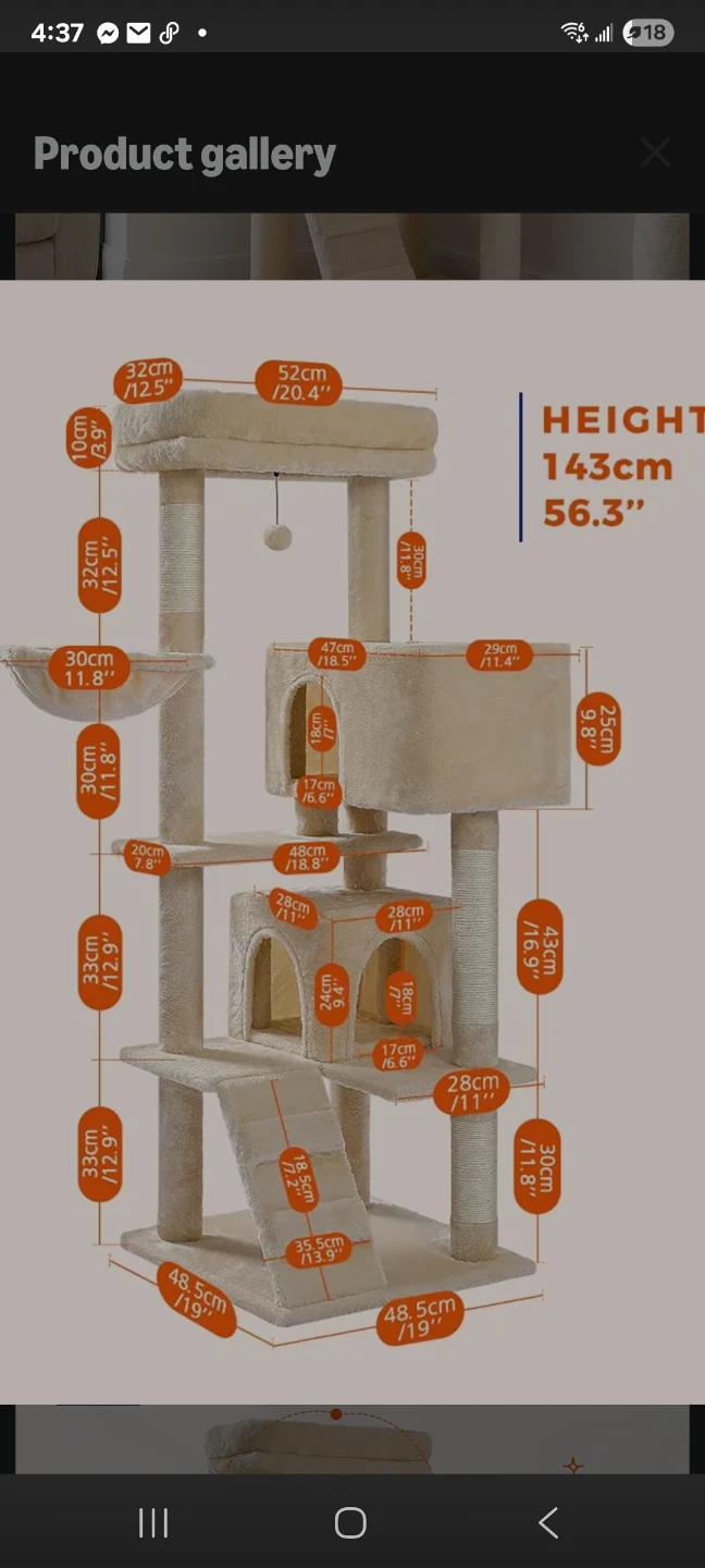 Cat Tree for Large Cats with Large Top Perch New - photo 2