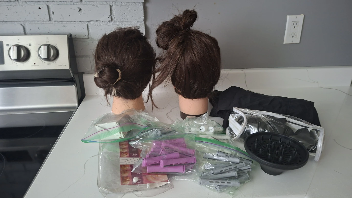Hairdressing Mannequin Heads and Curling Set - photo 3