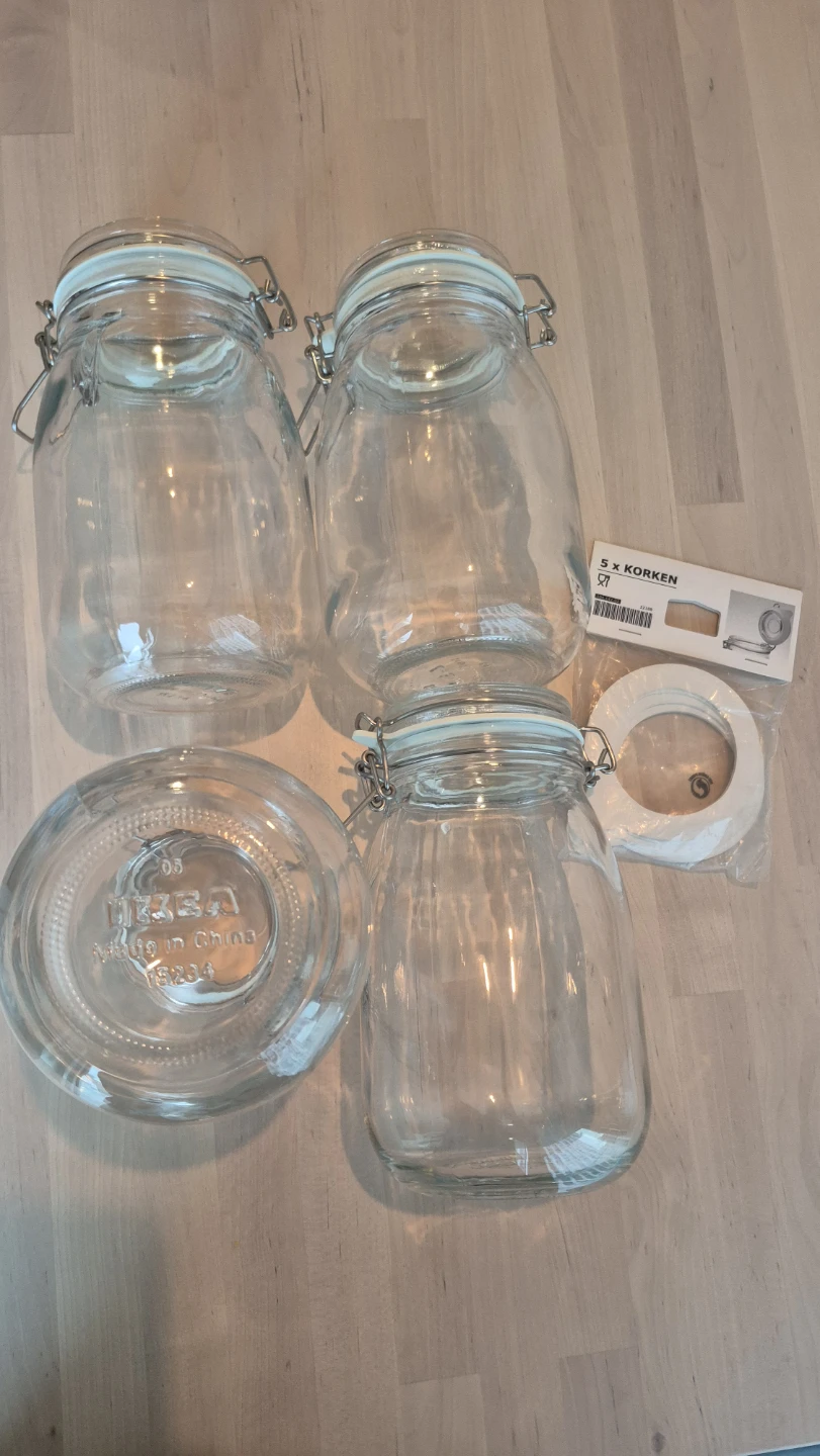 IKEA KORKEN 1.8L (1.9qt) Jars and Replacement Seals