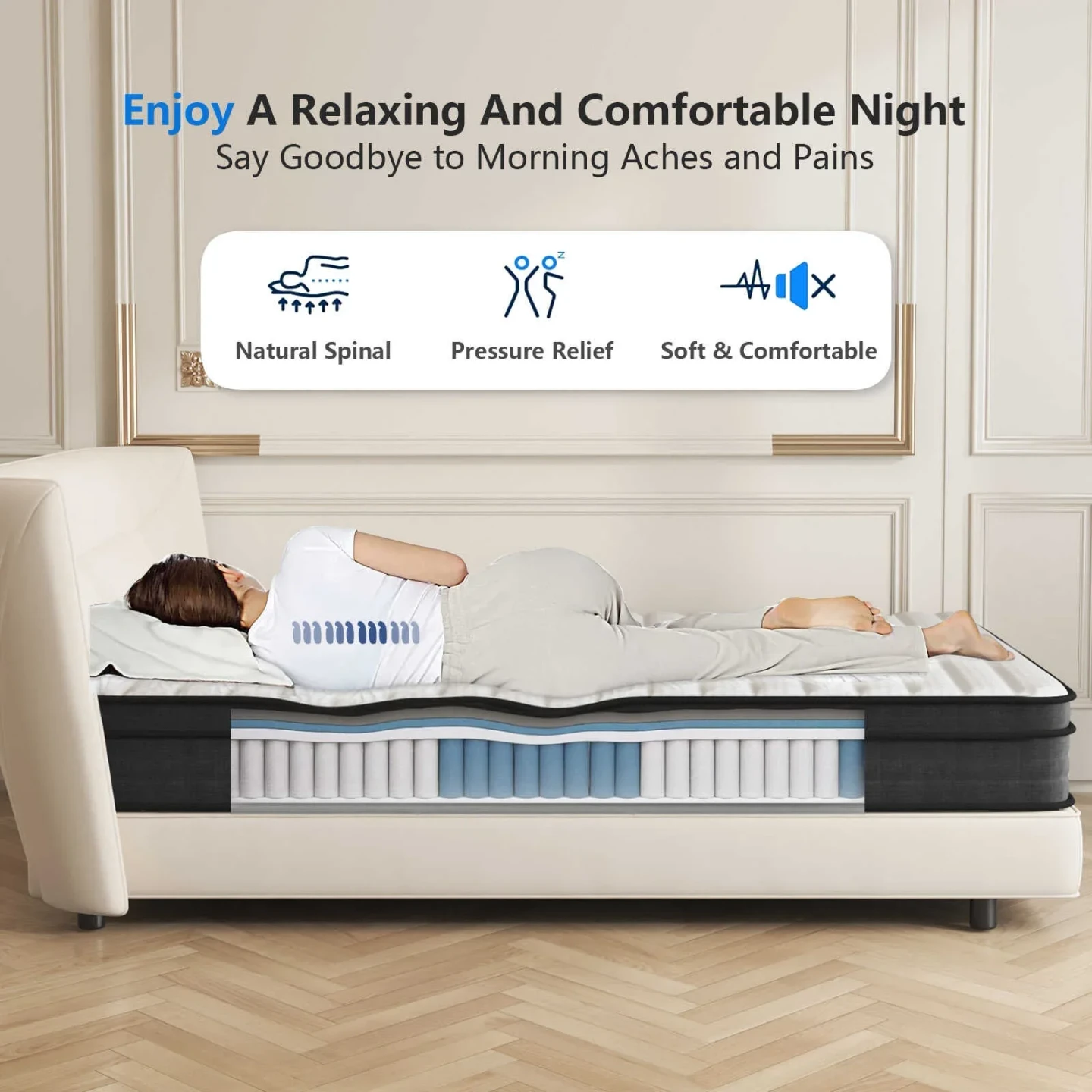 NEW Full Mattress 12 Inch Memory Foam Hybrid Mattress - photo 5