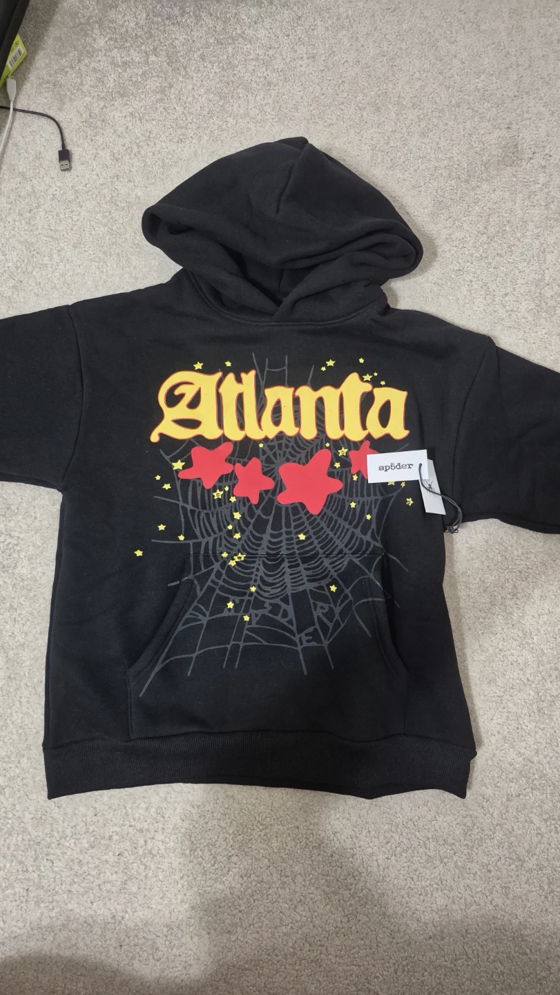 Sp5der Black Atlanta Hoodie medium