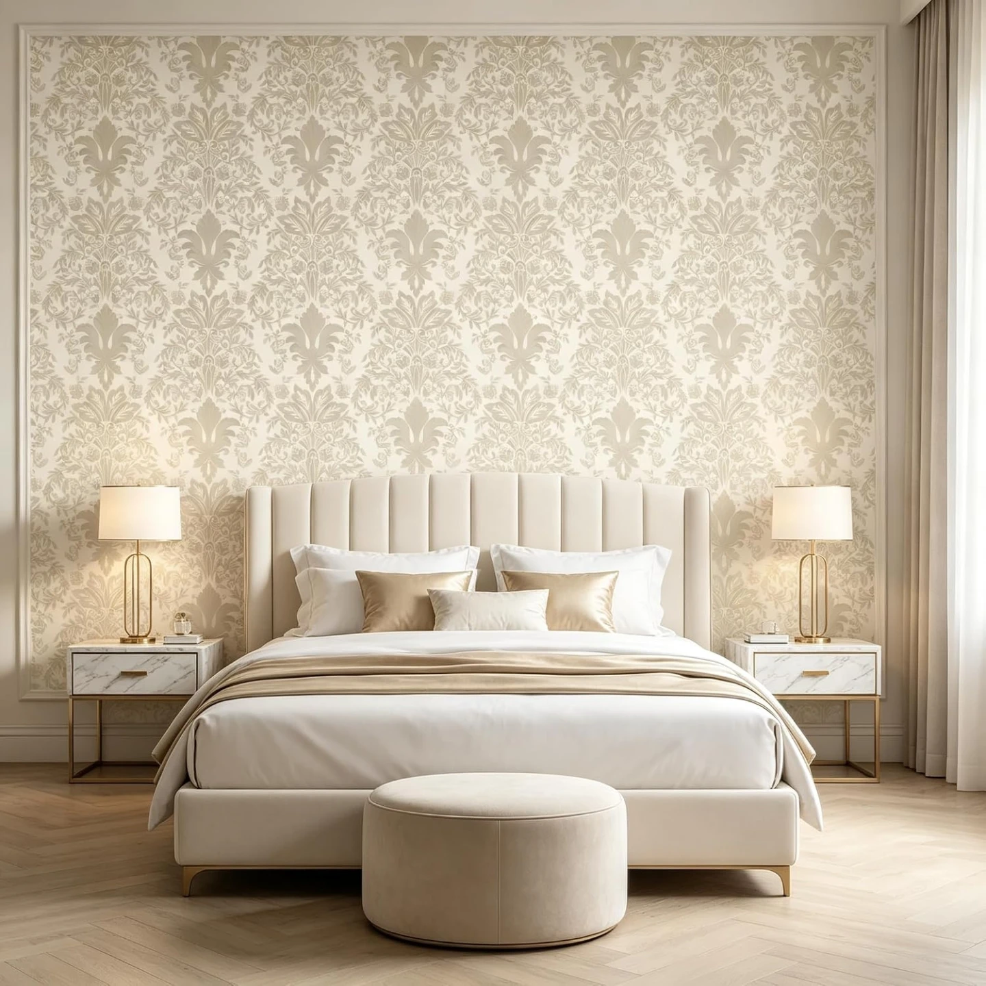 Green Sage Peel and Stick Damask Wallpaper 🏈 - photo 5