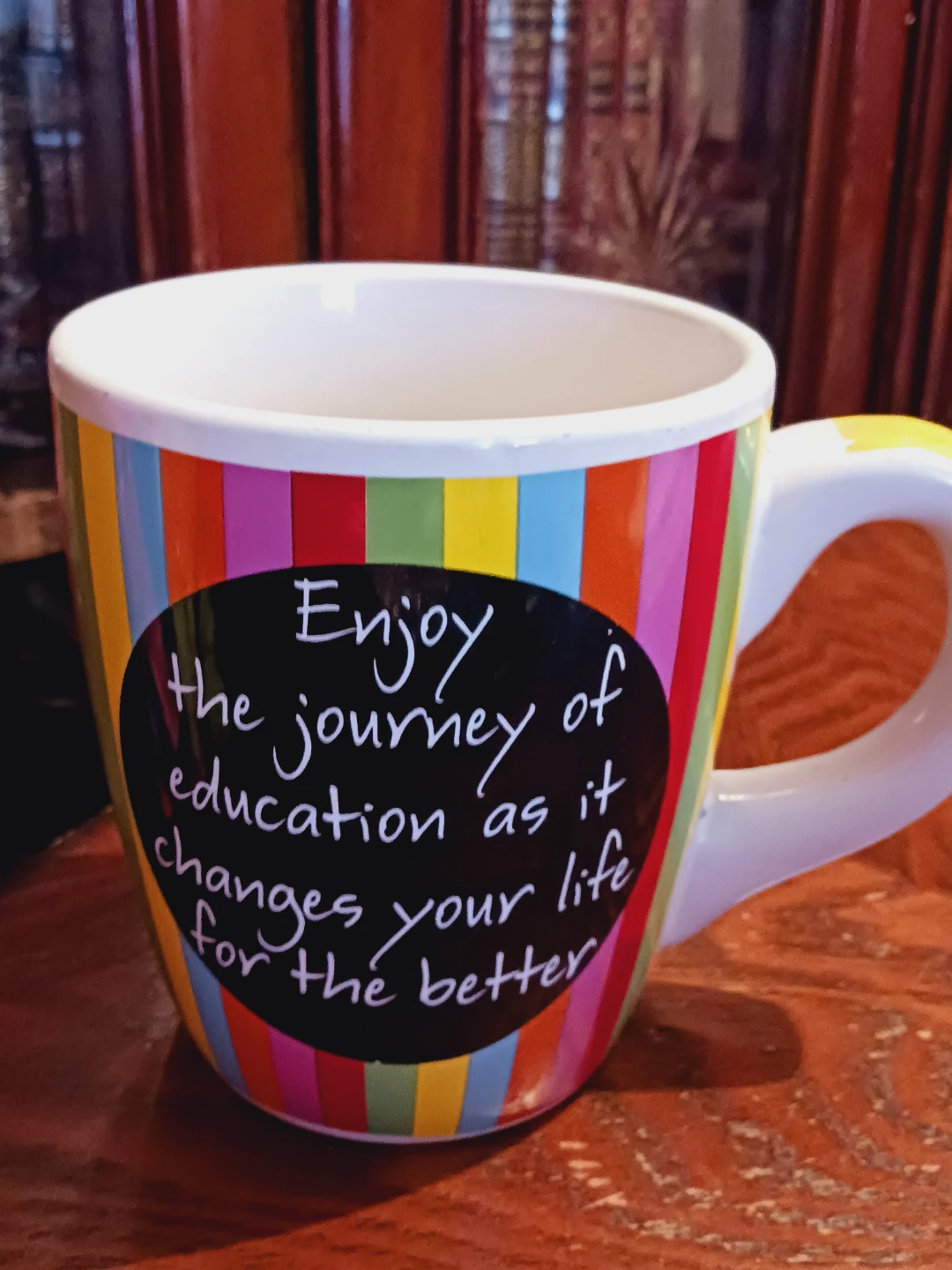 Large Inspirational vibrant ceramic mug - photo 2