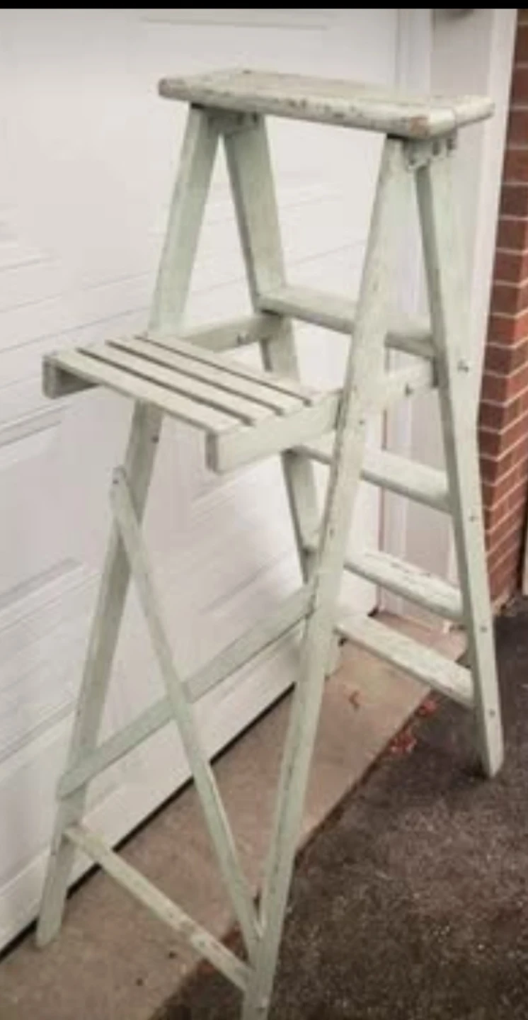 Vintage Wood Step Ladder/Shelf(5') ladder/decor it.see pics - photo 2