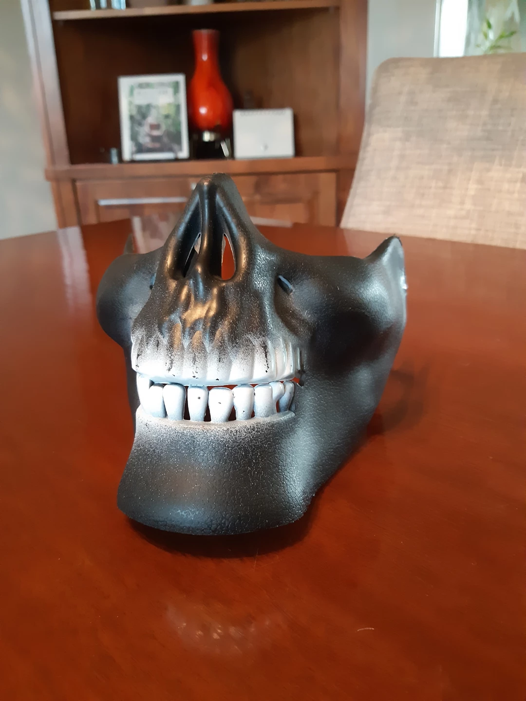 Half Face Black Scull Mask Halloween mask