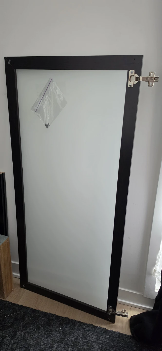 IKEA Besta Glass Door, Black-Brown