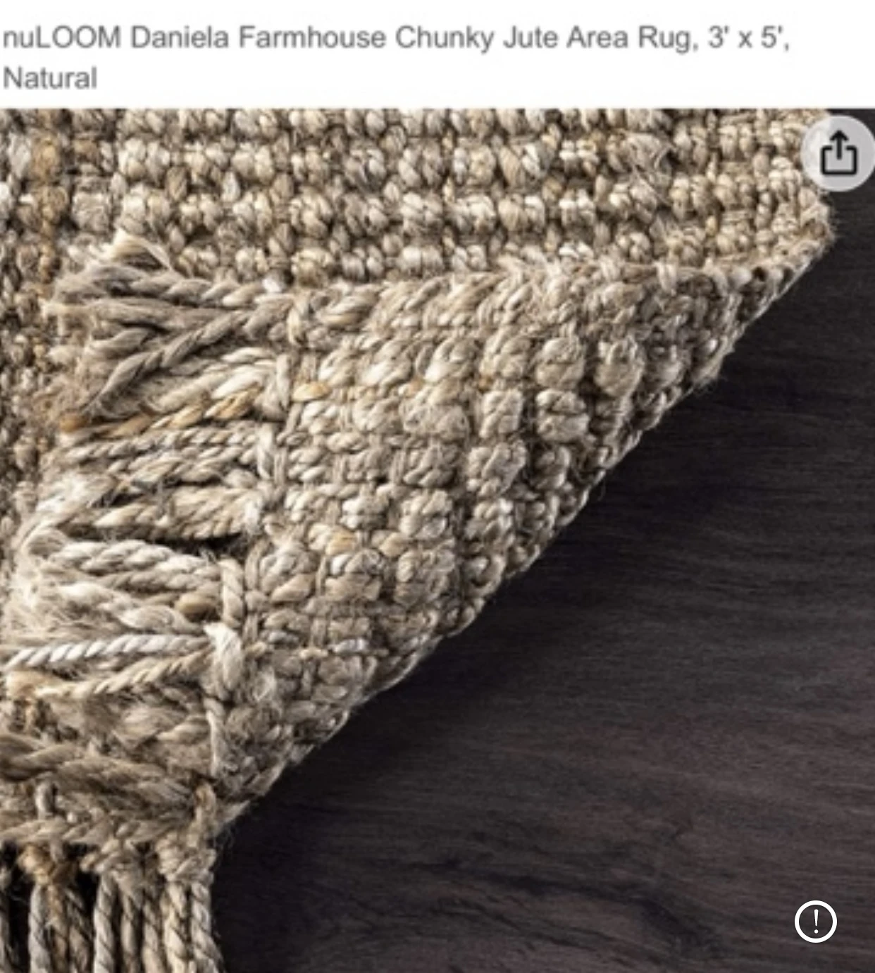 nuLOOM Daniela Farmhouse Chunky Jute Area 🏈 Rug - photo 5