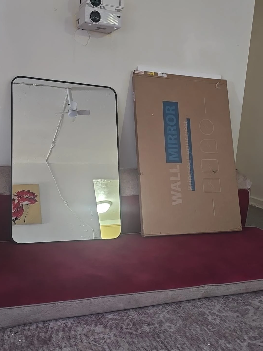 Black Rectangular Wall Mirror