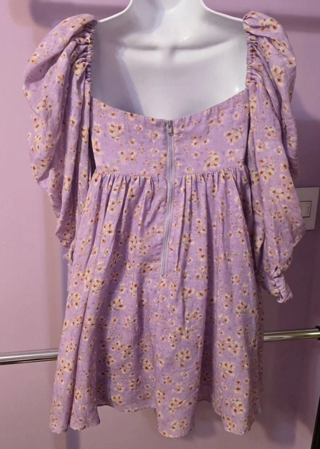 Bardot Lani Purple Floral Dress XS - photo 2