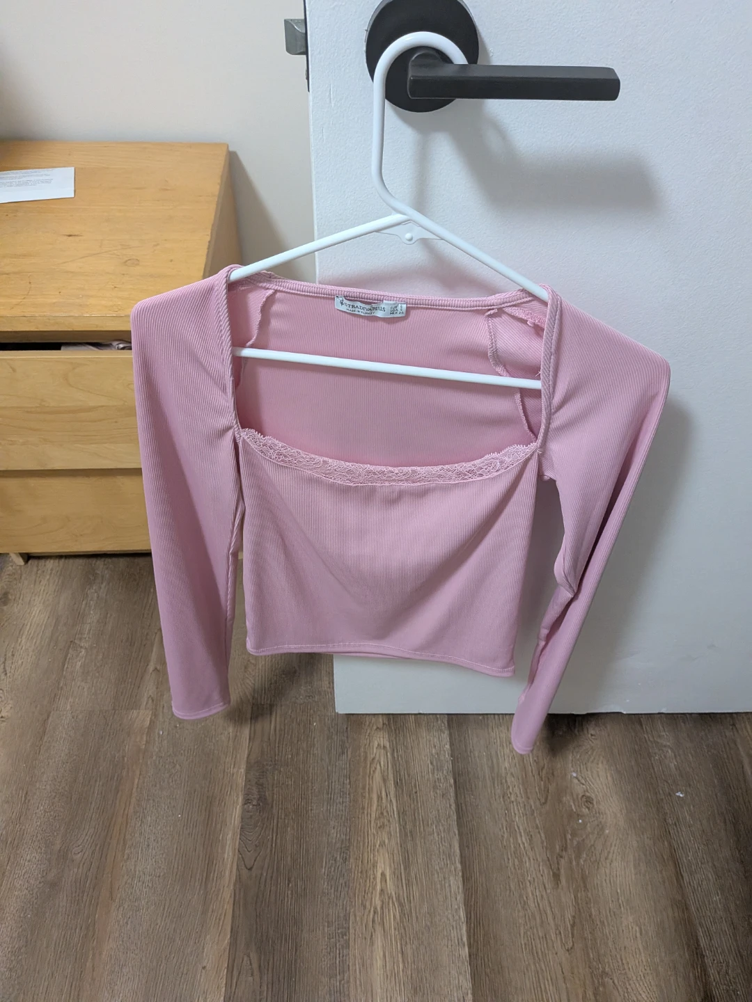 Stradivarius pink long sleeve top