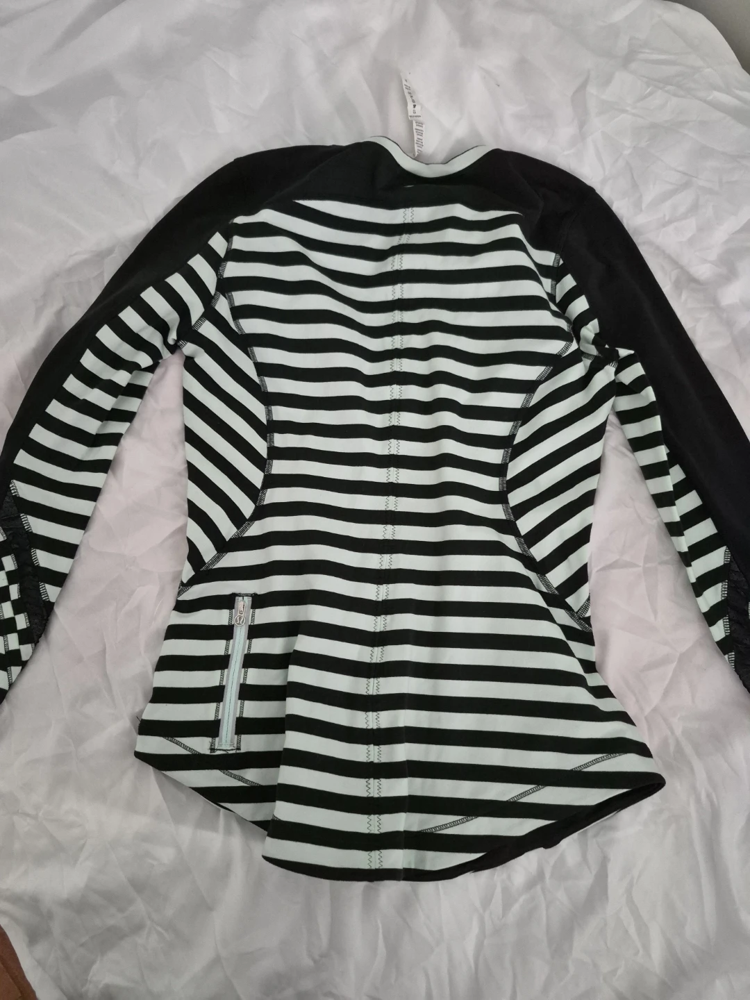 Lululemon Run: Reflect Long Sleeve – Sea Stripe Mint / Black - photo 5