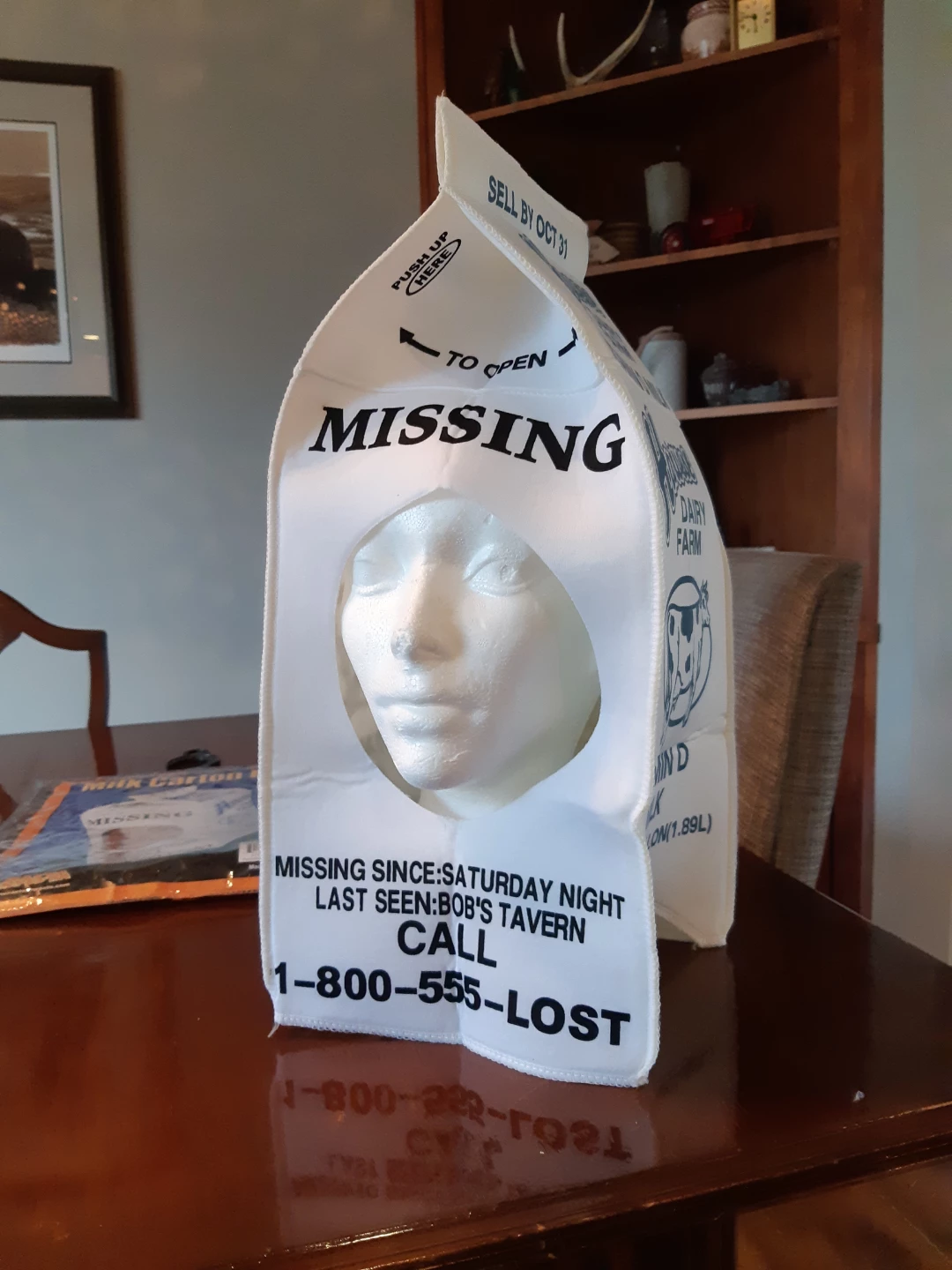 Rasta Imposta Milk Carton Hood Halloween costume hat - photo 3
