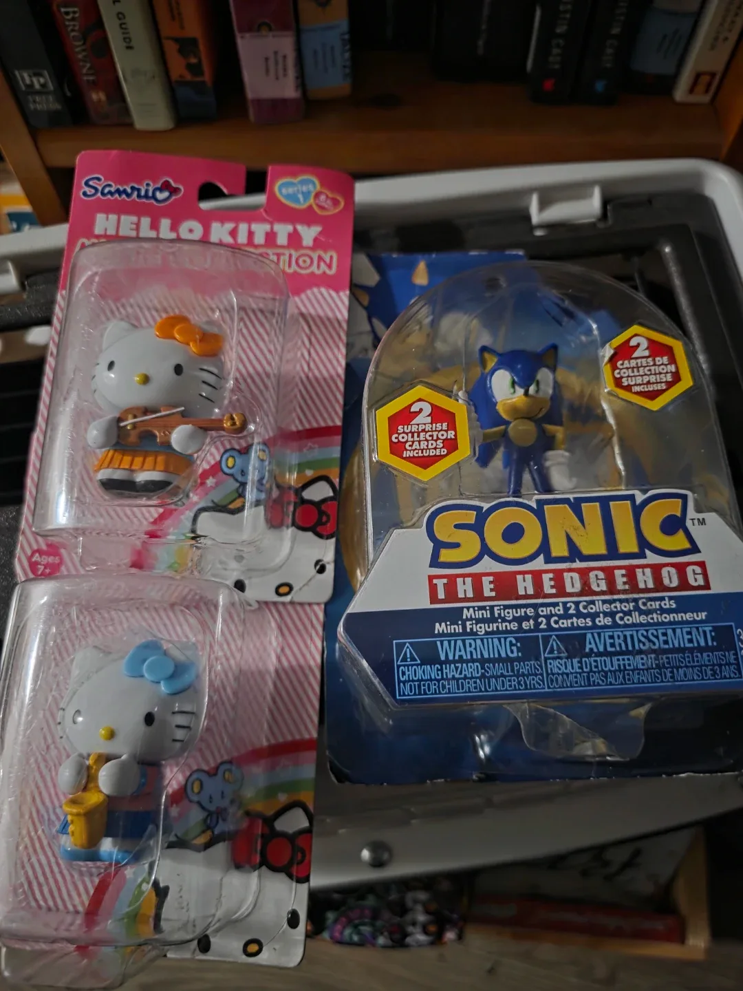 Sanrio Hello Kitty and Sonic The Hedgehog Figures