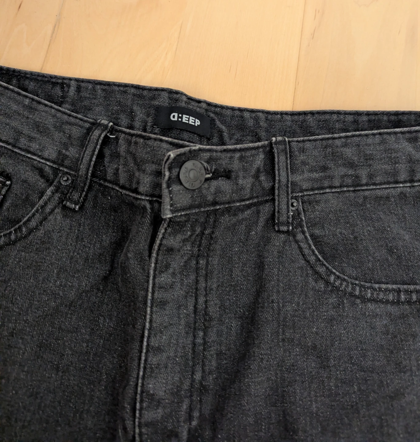D:EEP Black Distressed Hem Jeans - photo 2