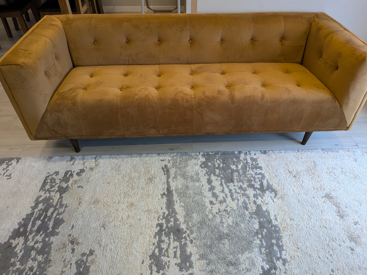 Structube brown velvet sofa - photo 3