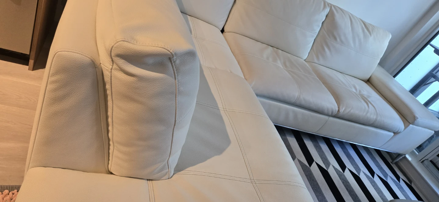 White Leather Sectional Sofa Andrew