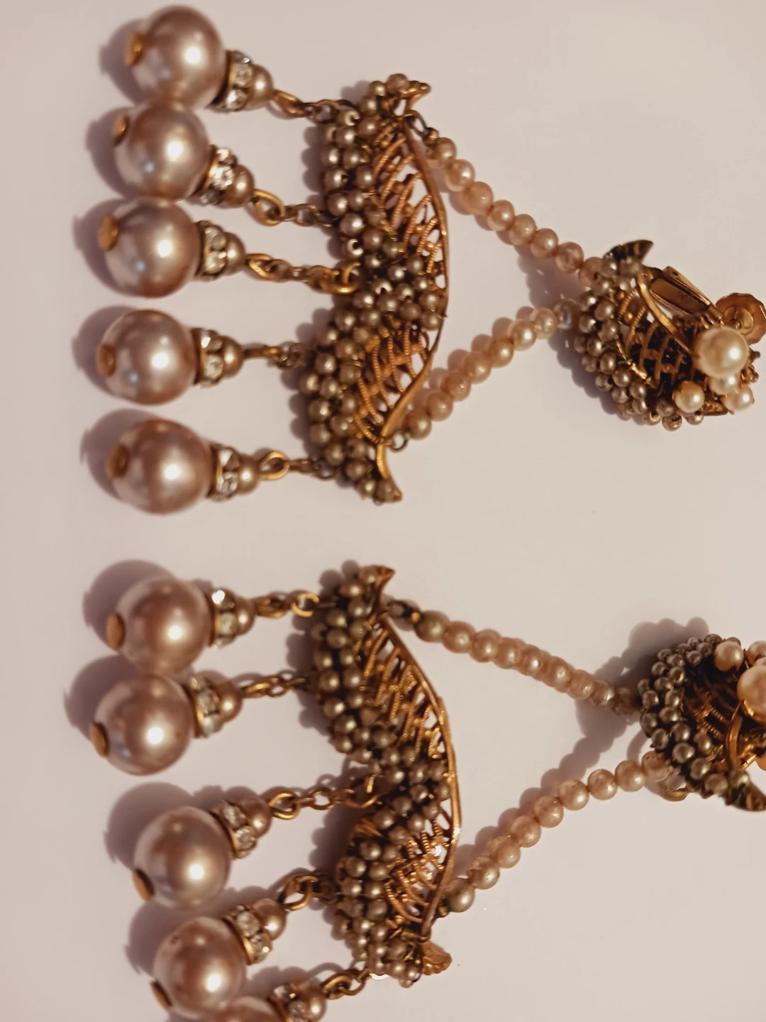 MIRIAM HASKELL DESIGNER BAROQUE PEARL EARRINGS - photo 4