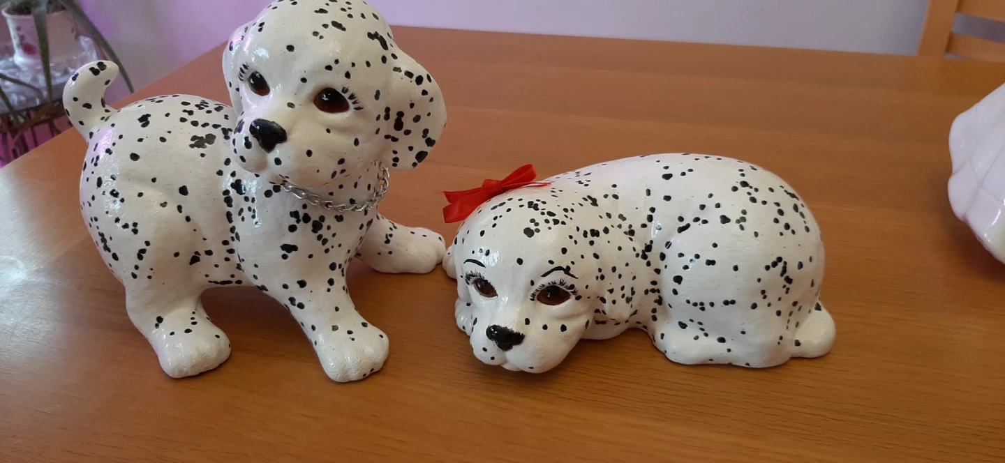 Ceramic Dalmatian dog statues - photo 2
