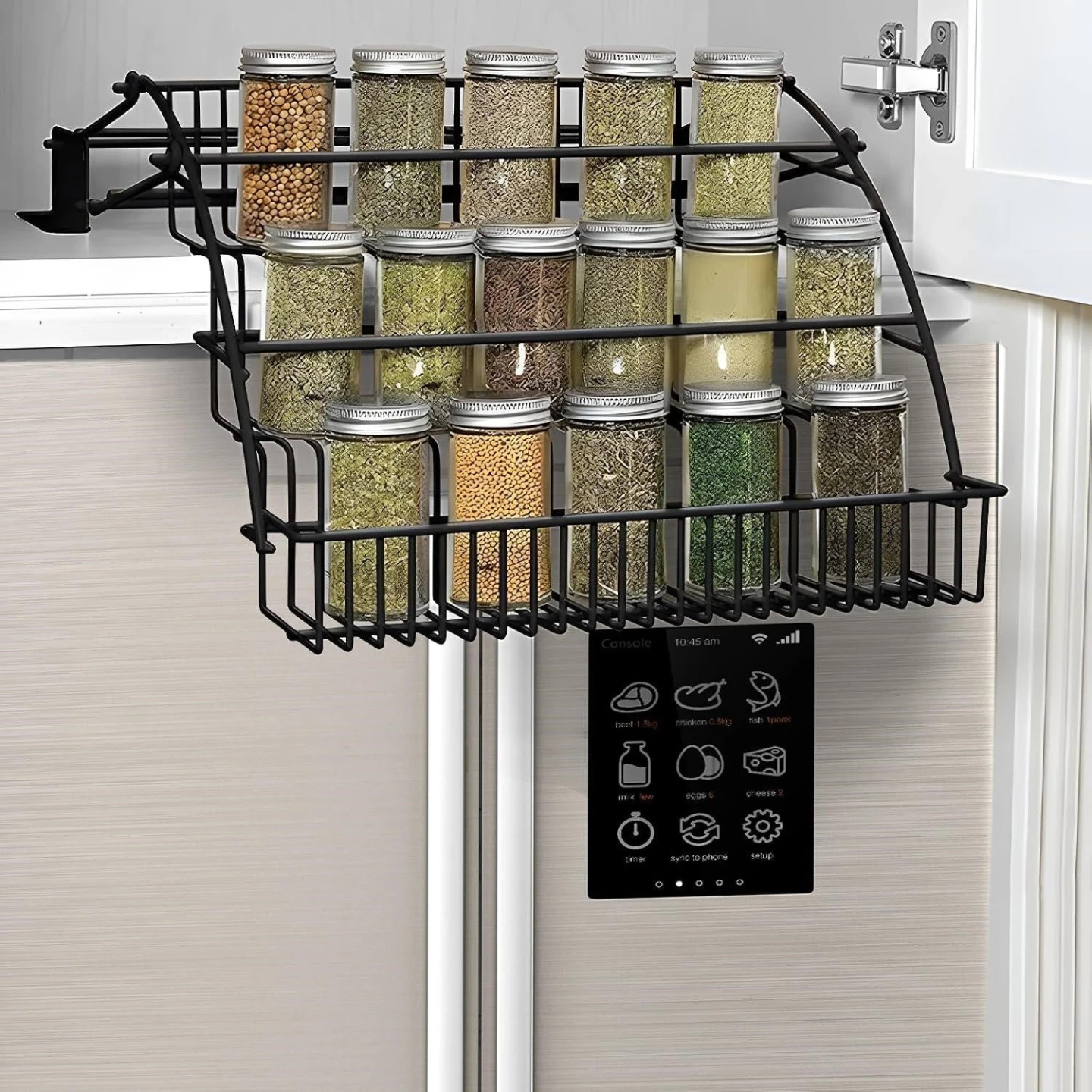 Black Cabinet Spice Rack Organizer - photo 2