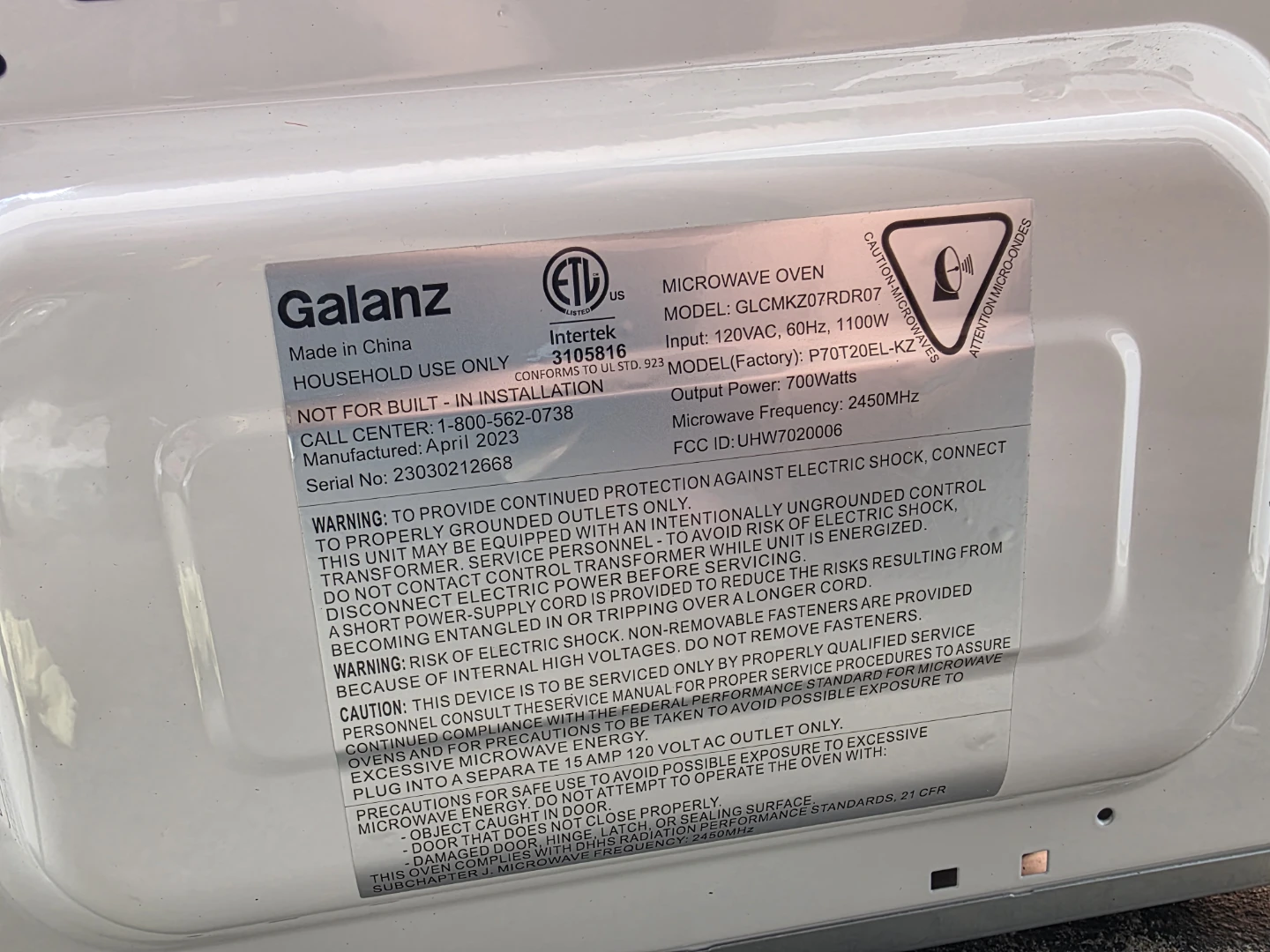 Galanz Retro Style Microwave - photo 3
