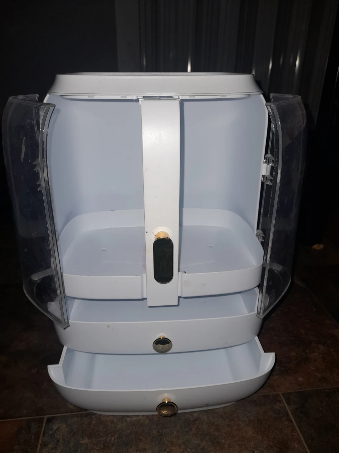 White Makeup Cosmetic Organizer Case