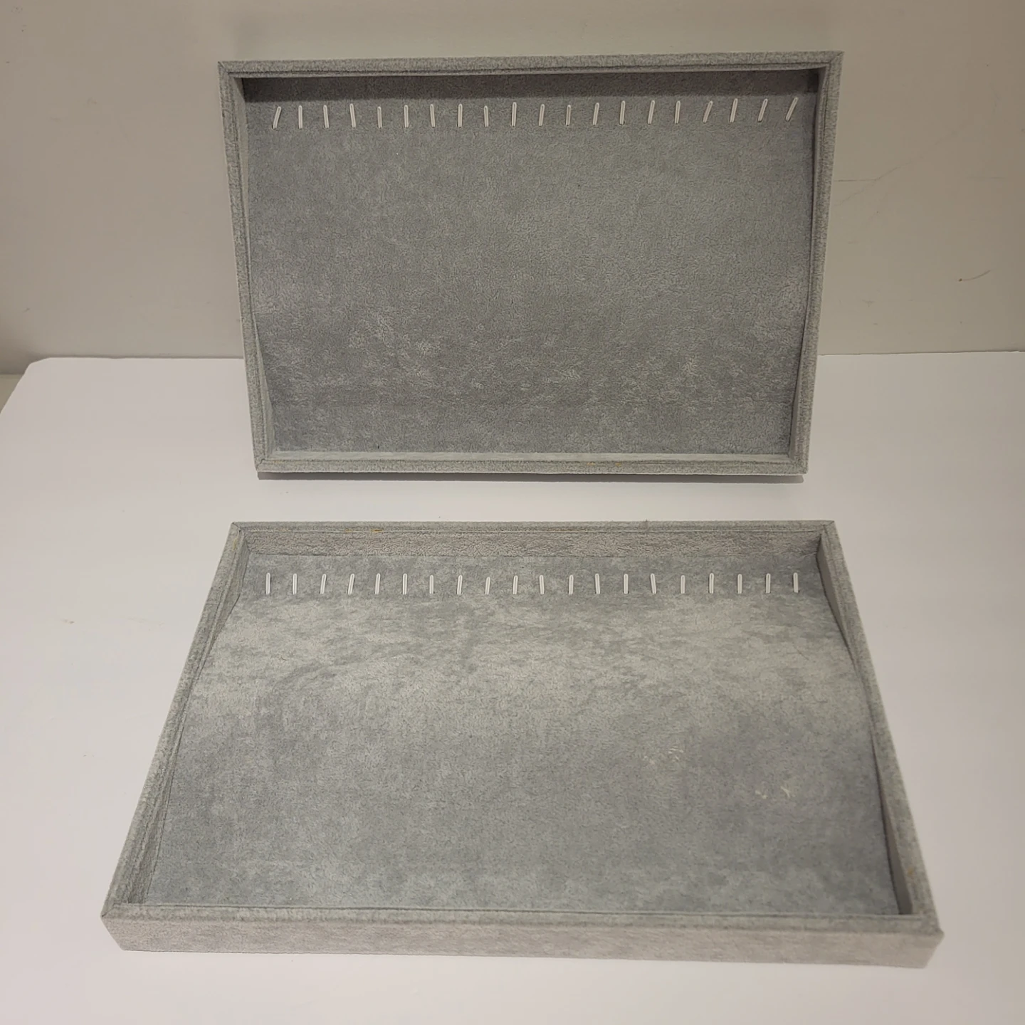 Grey Velvet Jewellery Display Trays