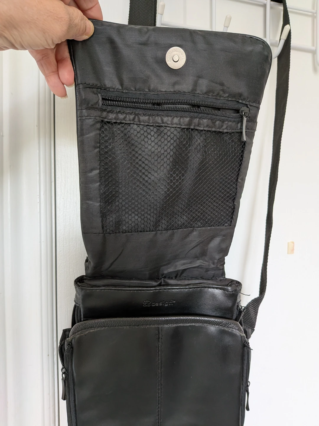 🏈Black Genuine Leather Sling Bag - photo 2