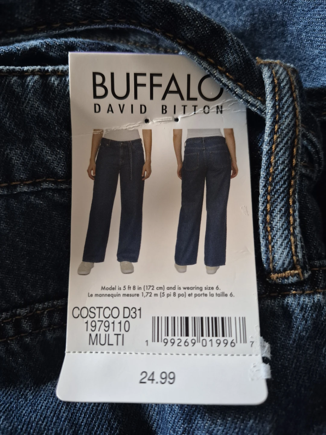 Buffalo David Bitton Bree Wide Leg Jeans Size 4 - photo 4