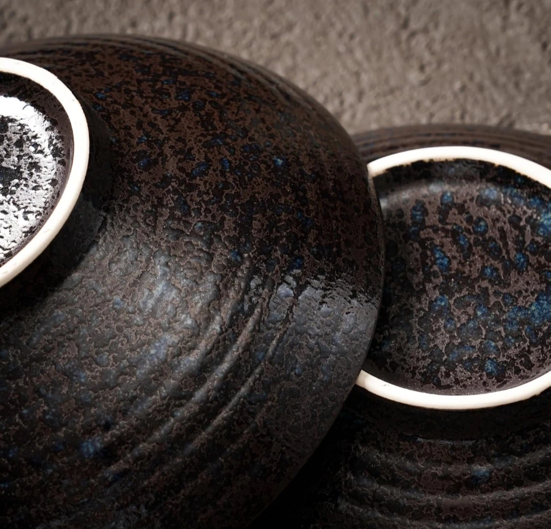 Uaral Ceramic Ramen Bowls - Nebula Blue, Set of 2 - photo 3