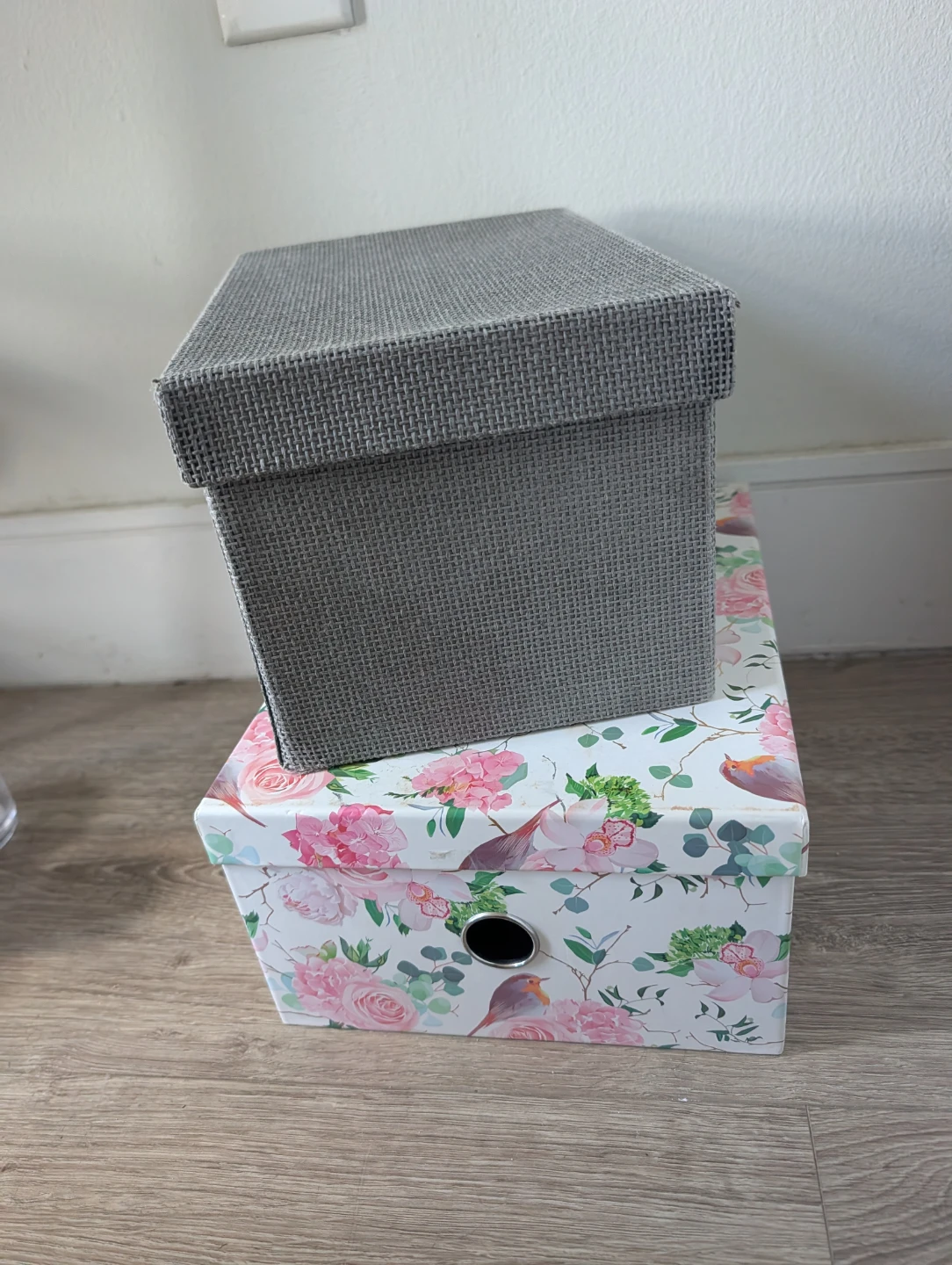 Set of Two Decorative Storage Boxes
