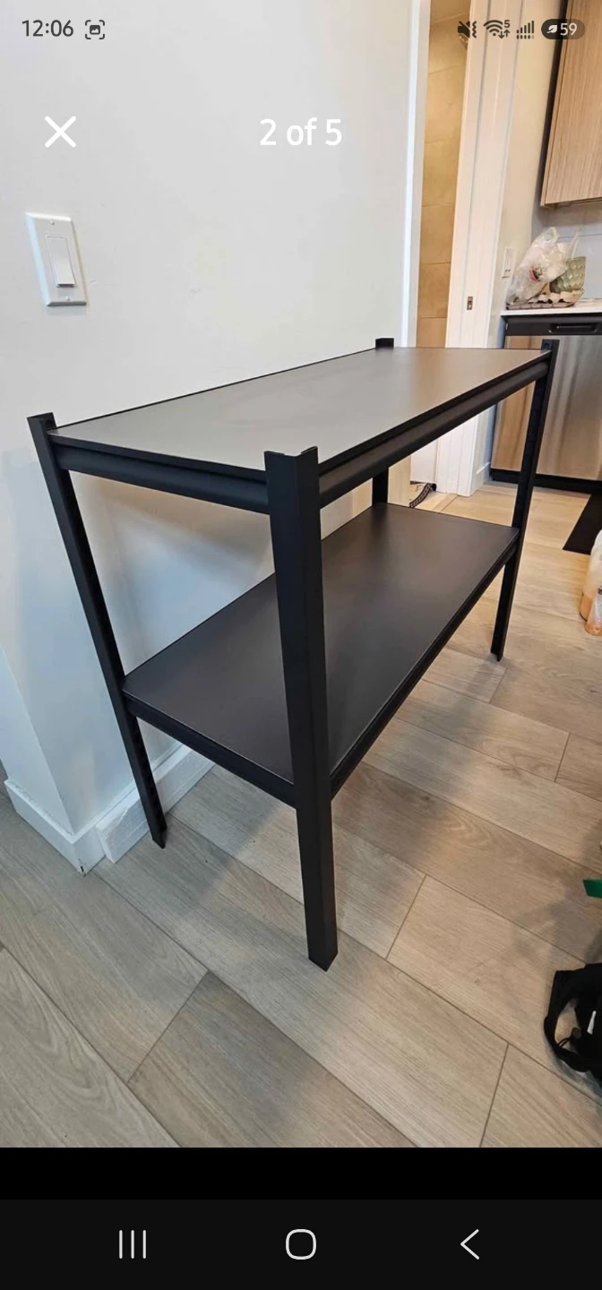 Black metal garage table - photo 2