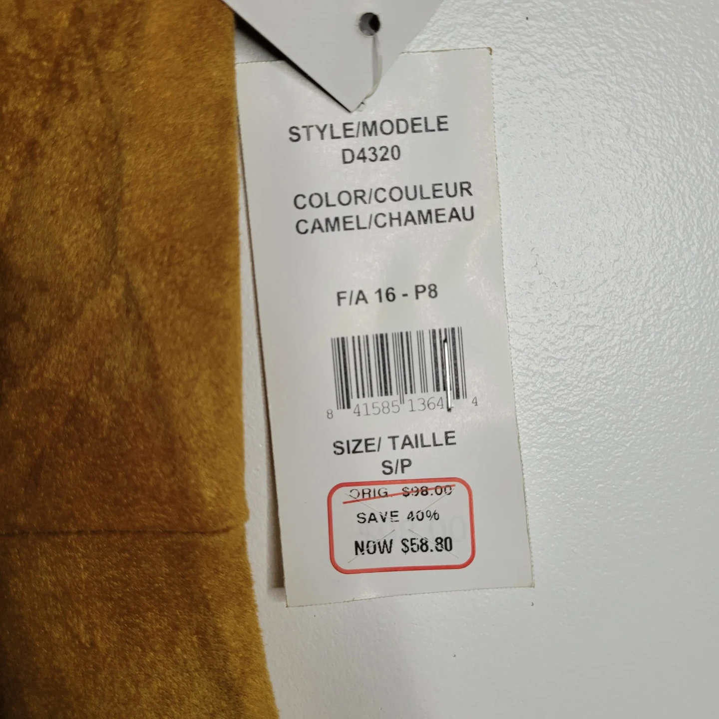 Design Lab Camel Faux Suede Lace-Up Dress - photo 5