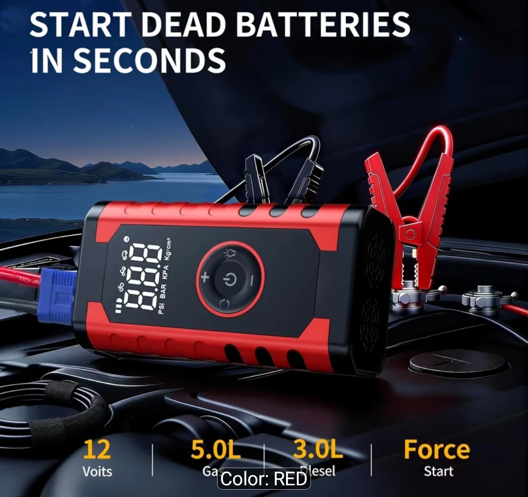 Portable Car Jump Starter and Air Compressor light and power - photo 2