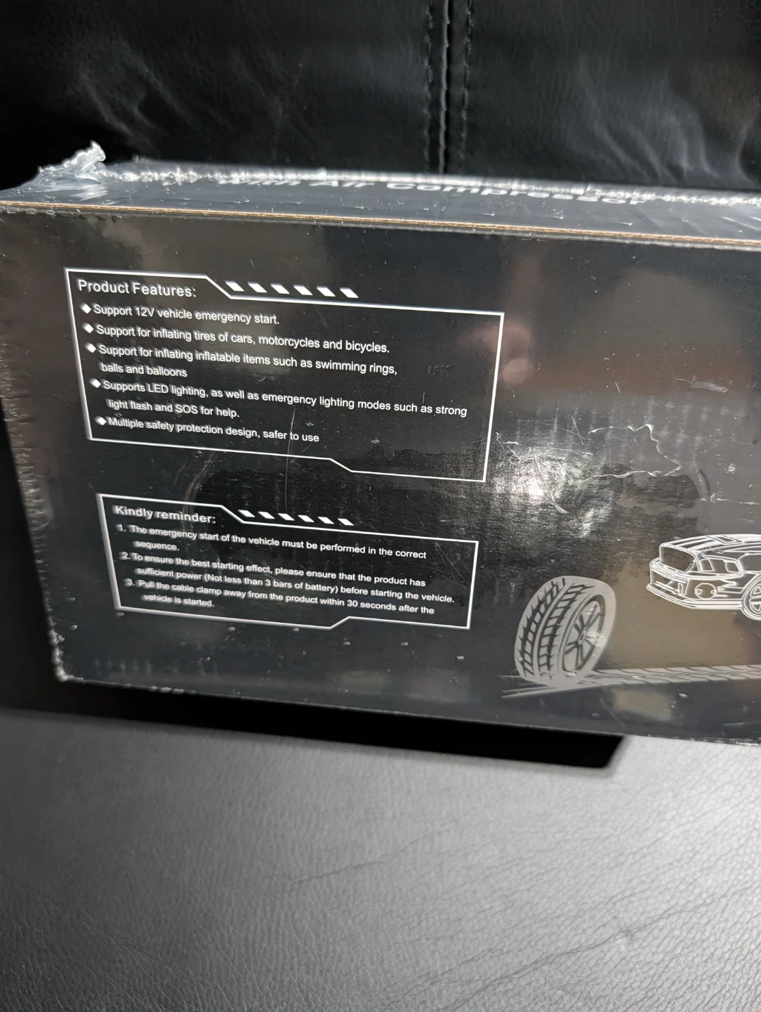 Portable Car Jump Starter with Air Compressor - photo 2