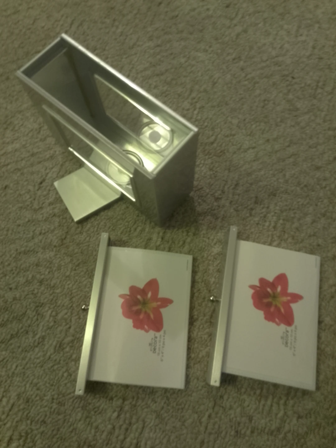 Decora Silver Metal Double Photo Frame - photo 3