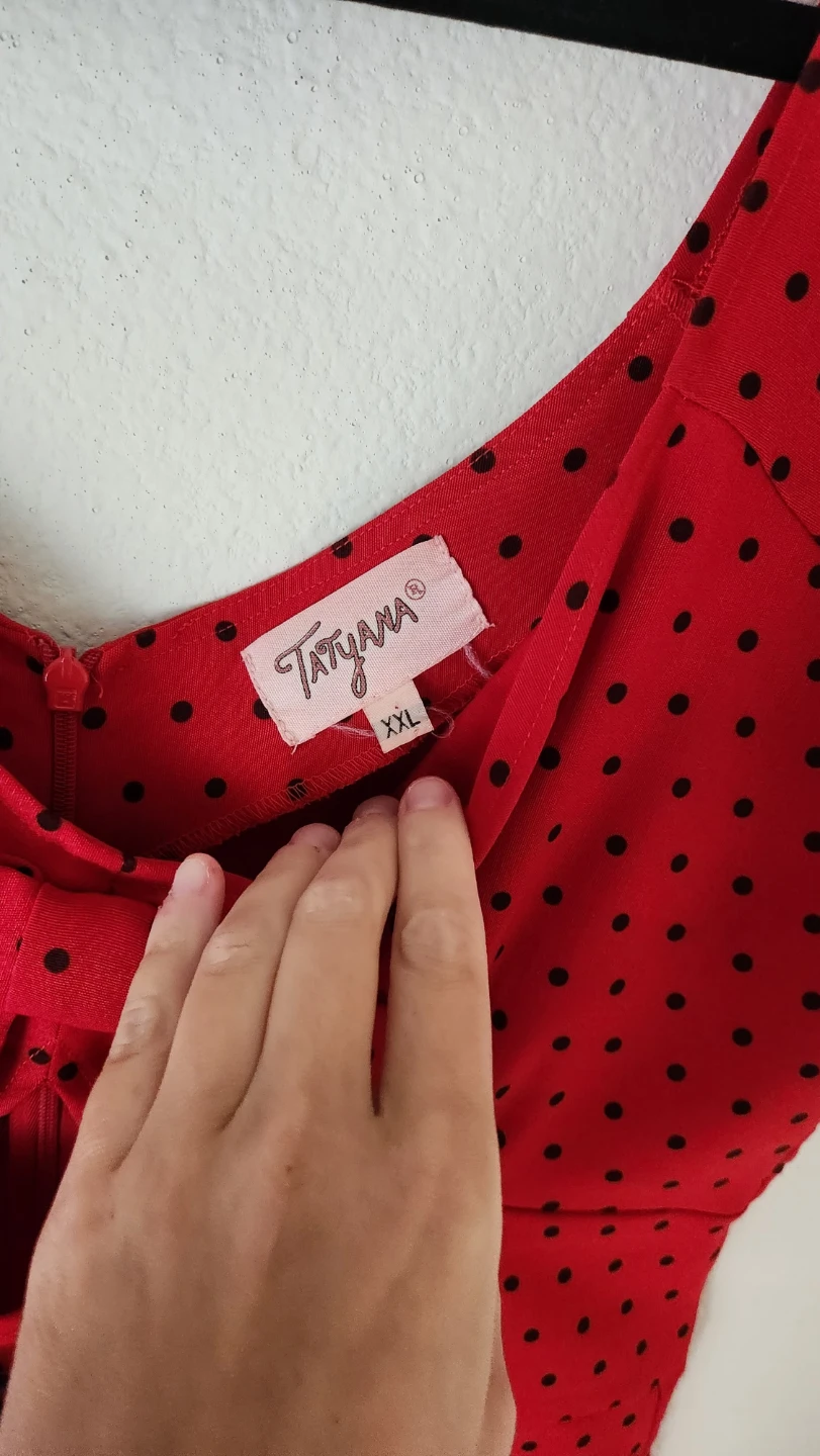 Tatyana Red and Black Polka Dot Dress - photo 4