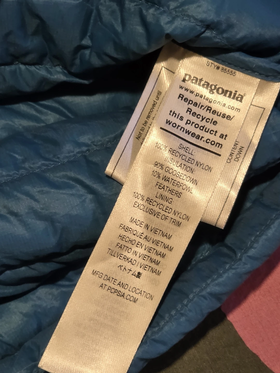 Patagonia Quilted Pullover Jacket - Blue - Size XL - photo 5