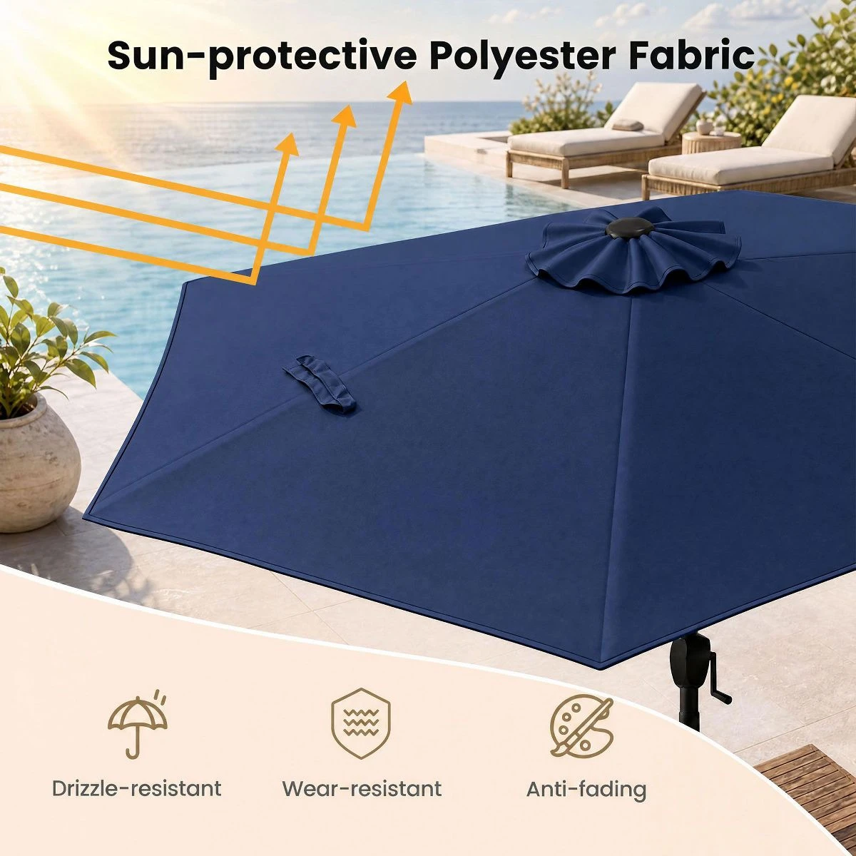 NEW In Box 7.5 Ft Blue Patio Umbrella (base separately $20)) - photo 4