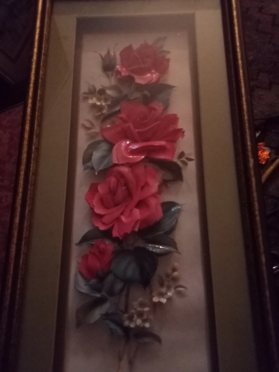 Vintage Framed Rose Floral Wall Art - photo 3