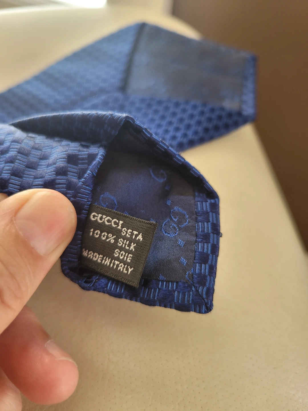 Authentic Gucci Blue Silk Tie - photo 5