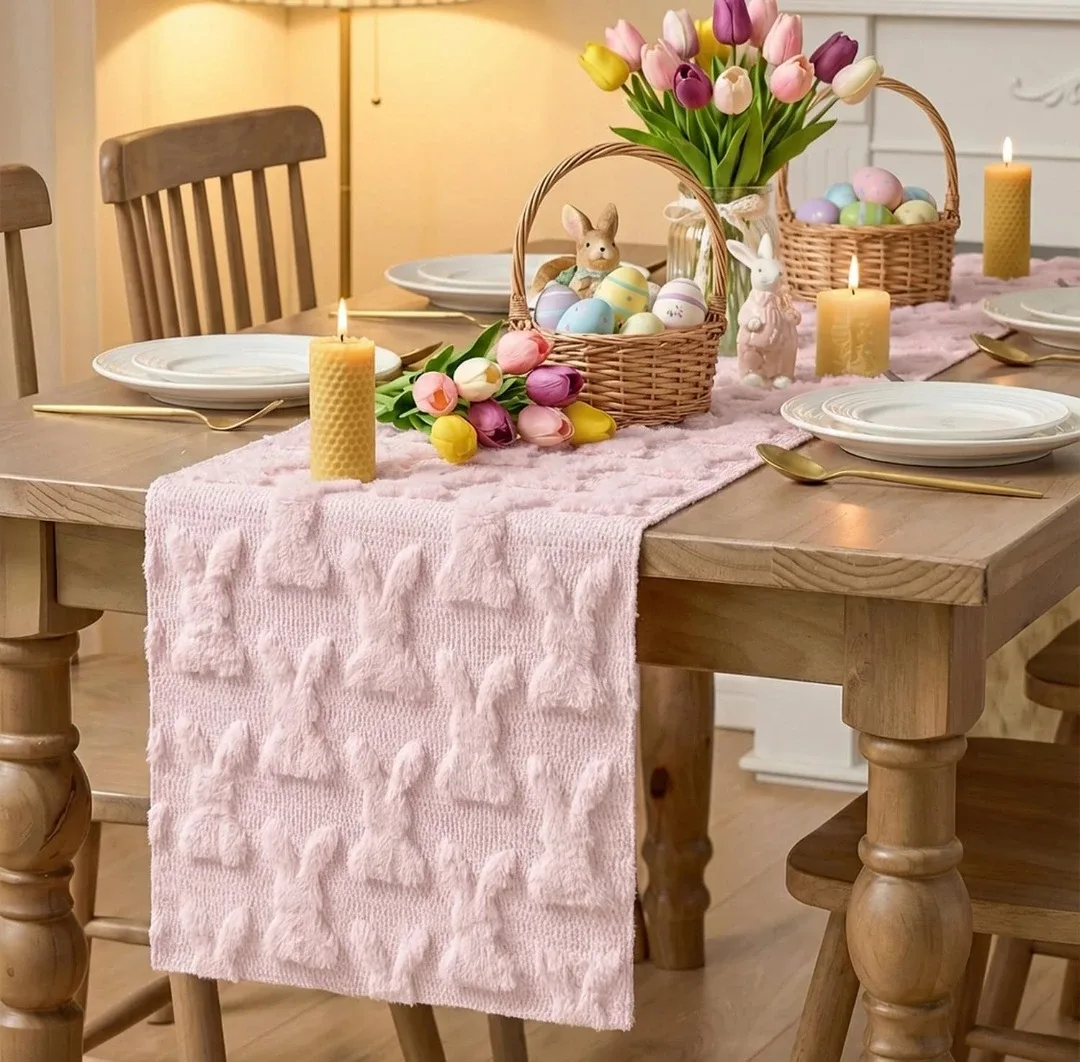 Pink Bunny Easter Table Runner - photo 2