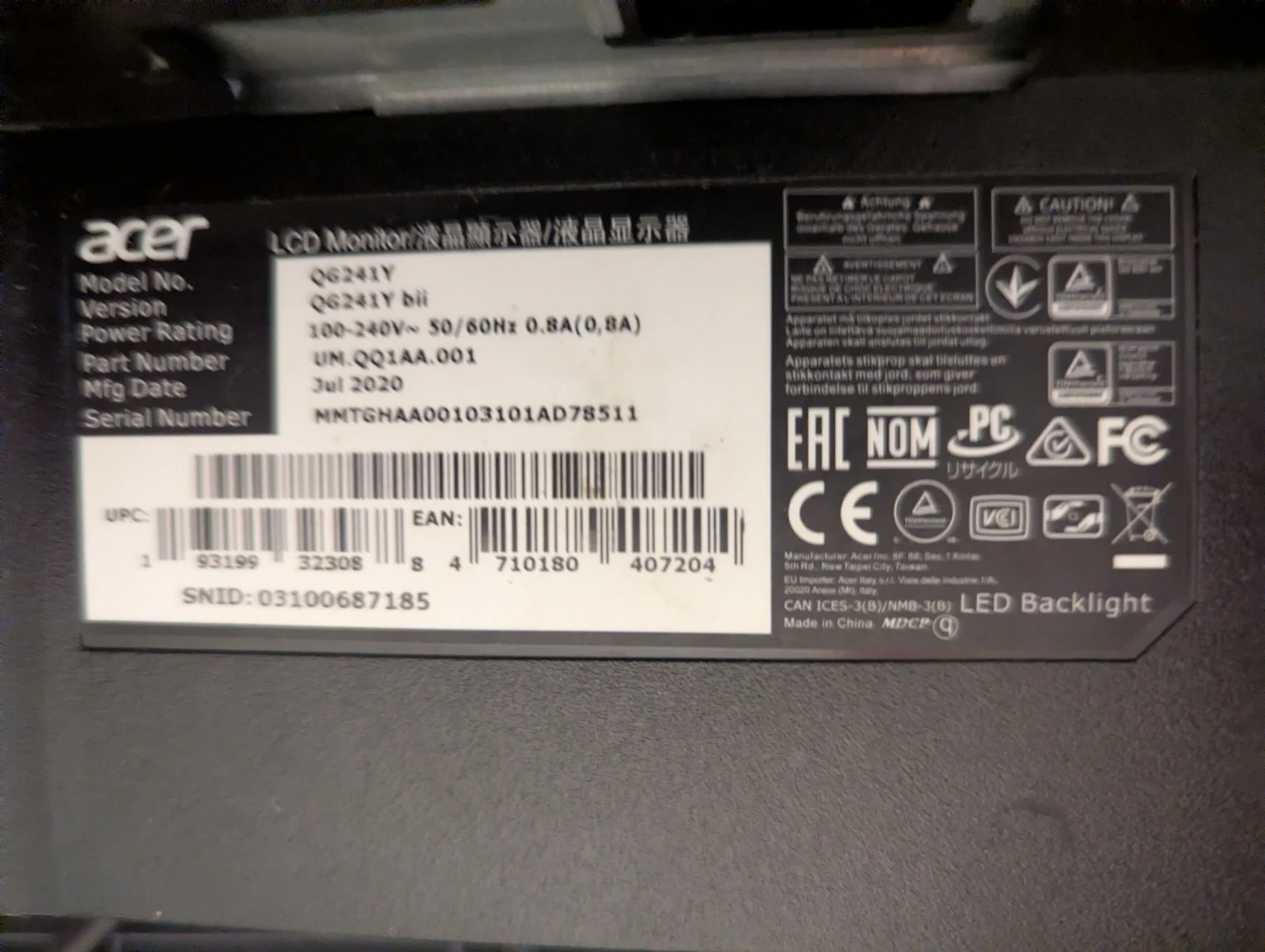 Acer 23.8 Monitor - photo 2