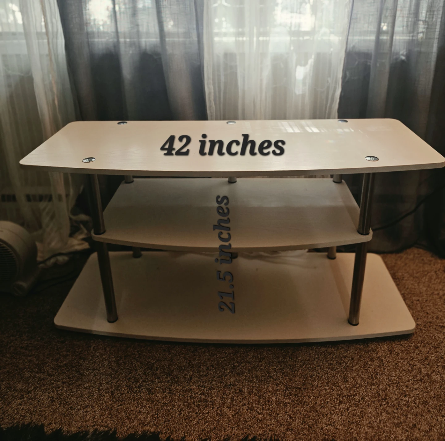 3-Tier TV Stand White