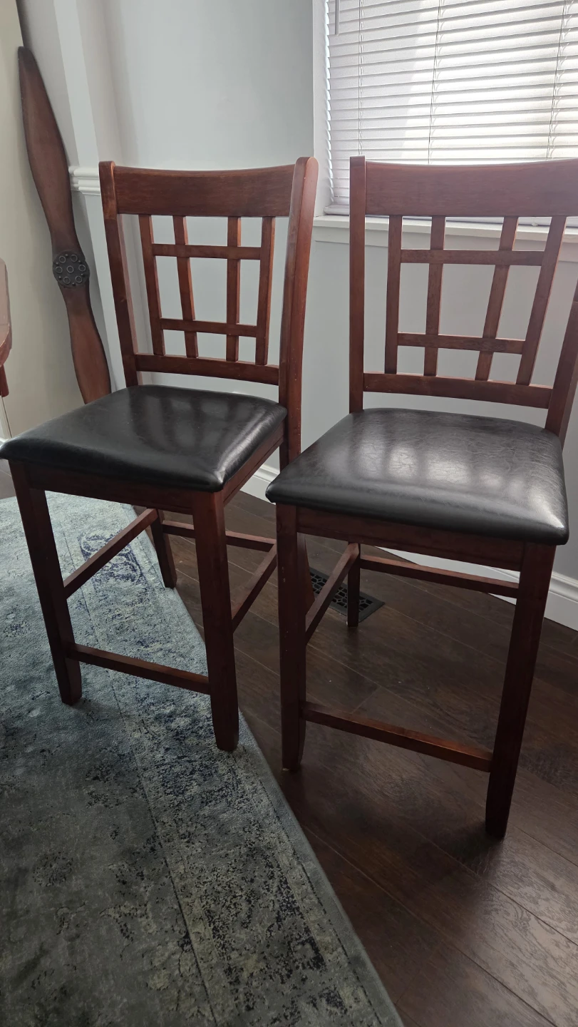 Wooden Counter Height Dining Set with 4 Chairs - photo 5