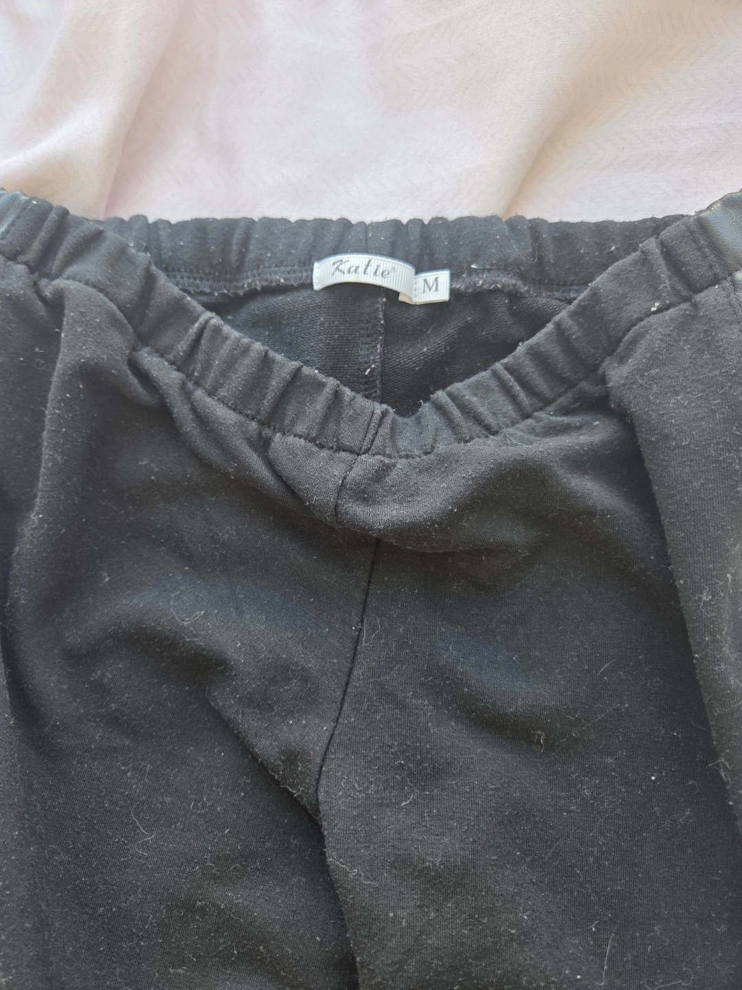 Katie Black Pants with Faux Leather Detailing - photo 3