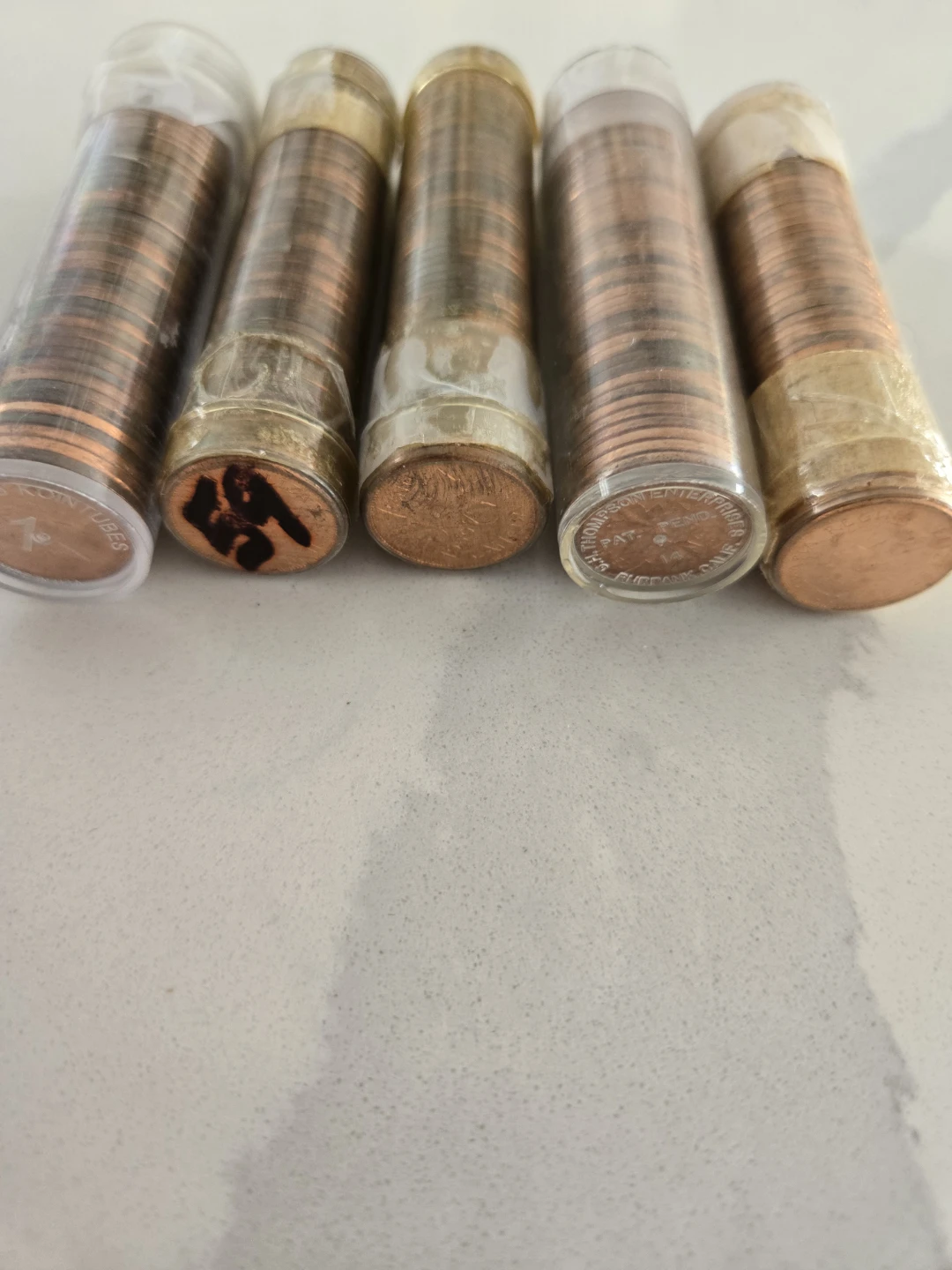 5 Rolls of Good Condition Canadian Pennies - photo 3
